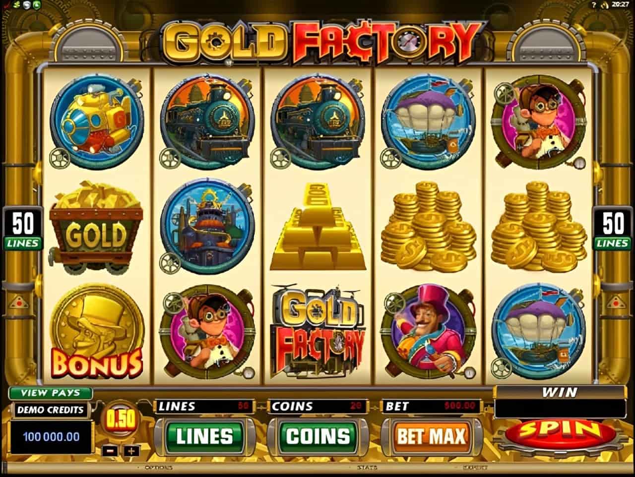 Gold Factory Pokie Symbols