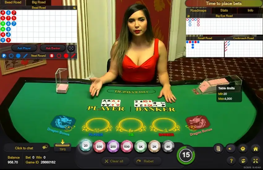 Live baccarat